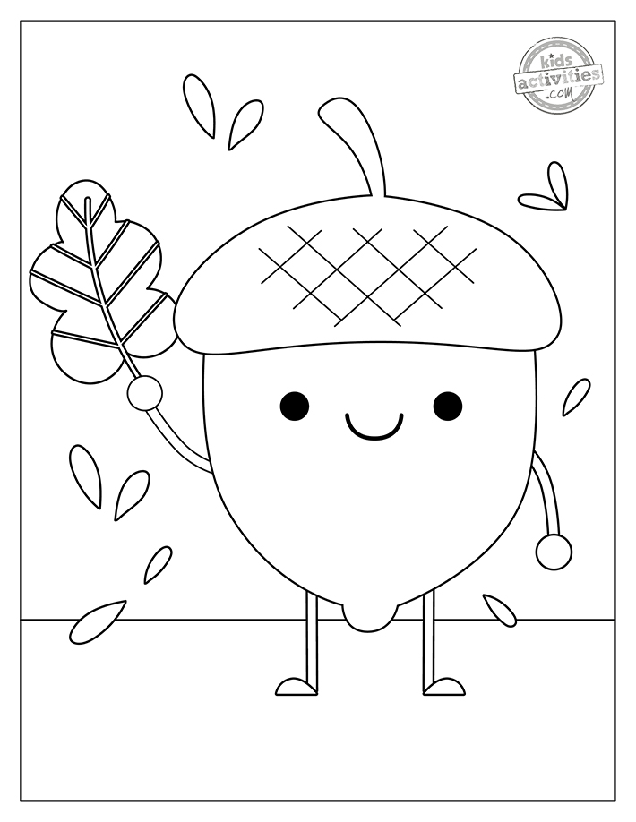 Free printable acorn coloring pages kids activities blog