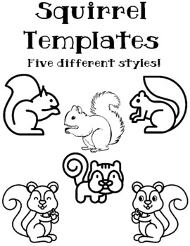 Squirrel templates squirrel coloring page squirrel bulletin board autumn fall