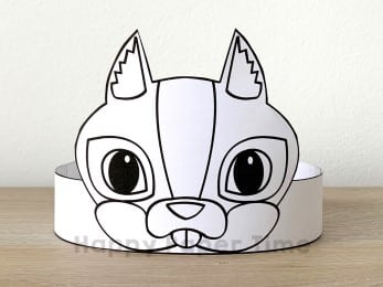 Squirrel crown paper template printable