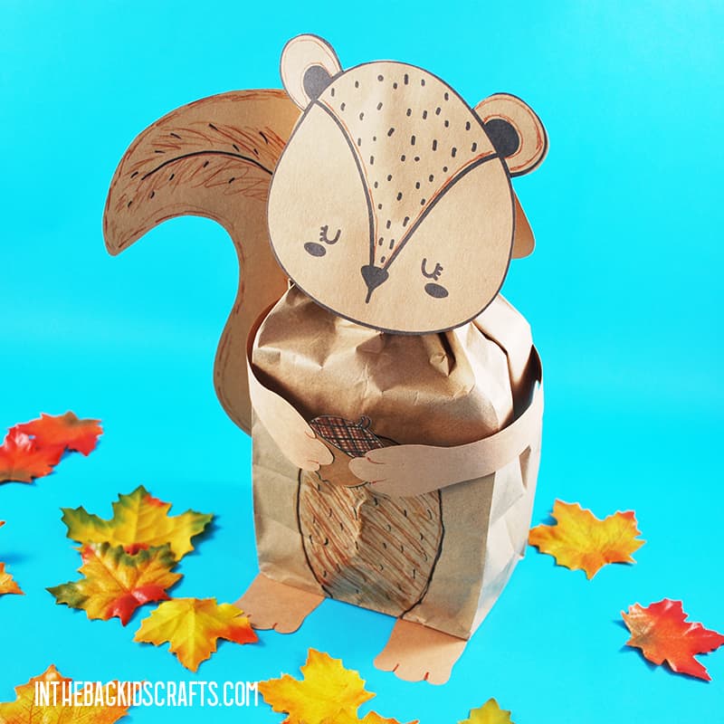 Paper bag squirrel craft get the template â in the bag kids crafts