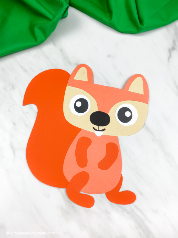 Squirrel craft for kids free template