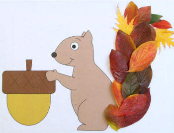 Leaf squirrel paper craft