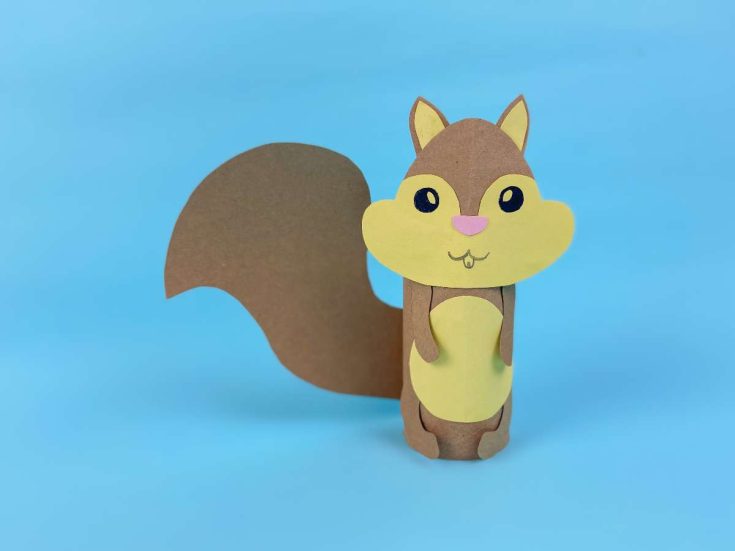 Cute toilet paper roll squirrel craft