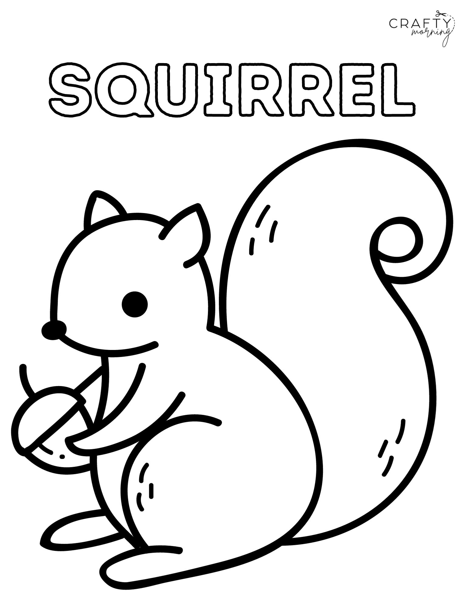 Squirrel coloring pages to print