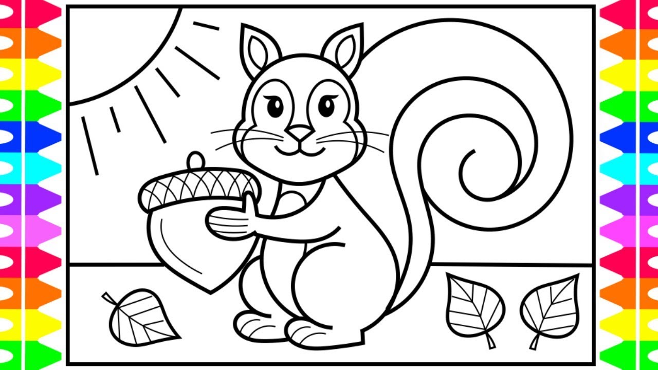 Top free printable squirrel coloring pages online