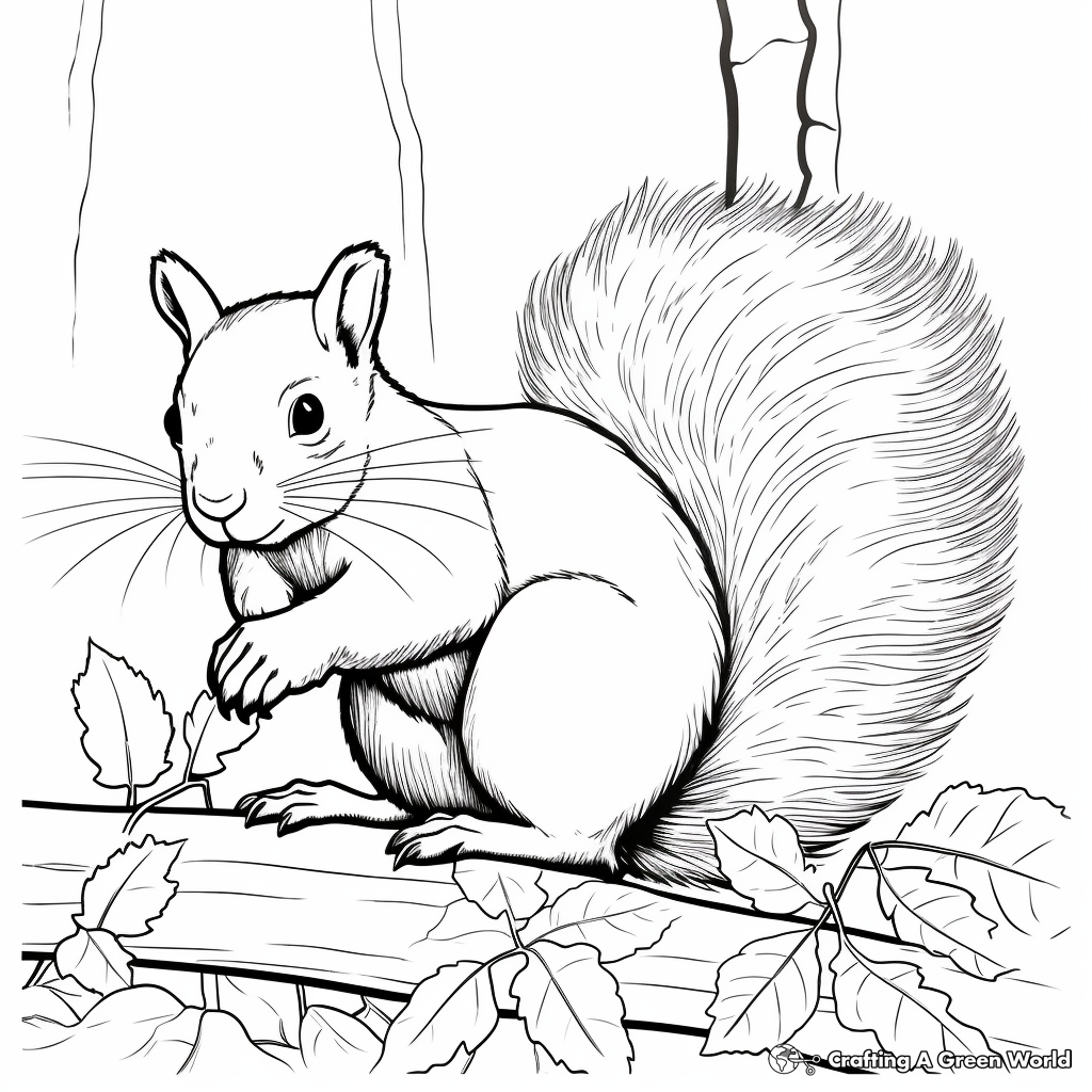 Squirrel coloring pages