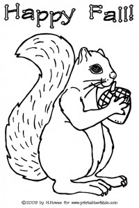 Happy fall squirrel coloring page â printables for kids â free word search puzzles coloring pages and other activities