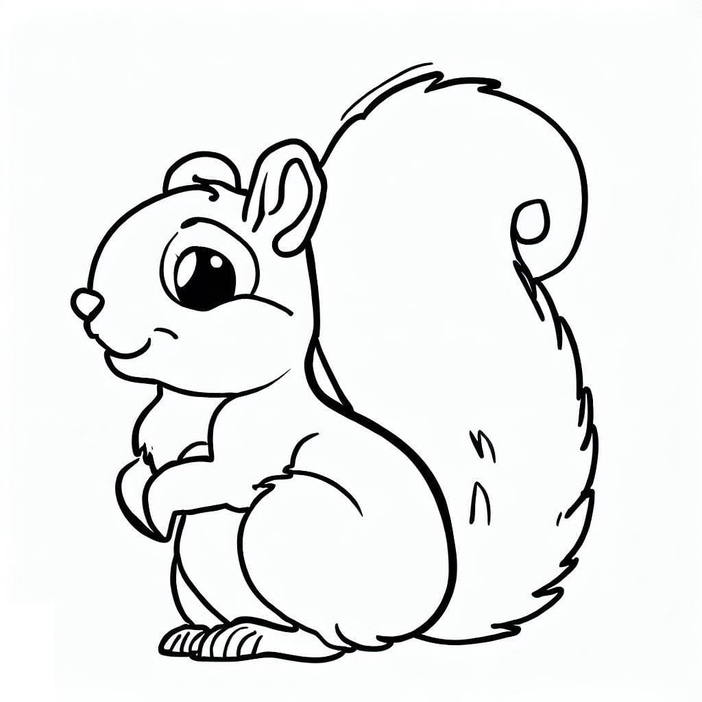 Squirrel coloring pages