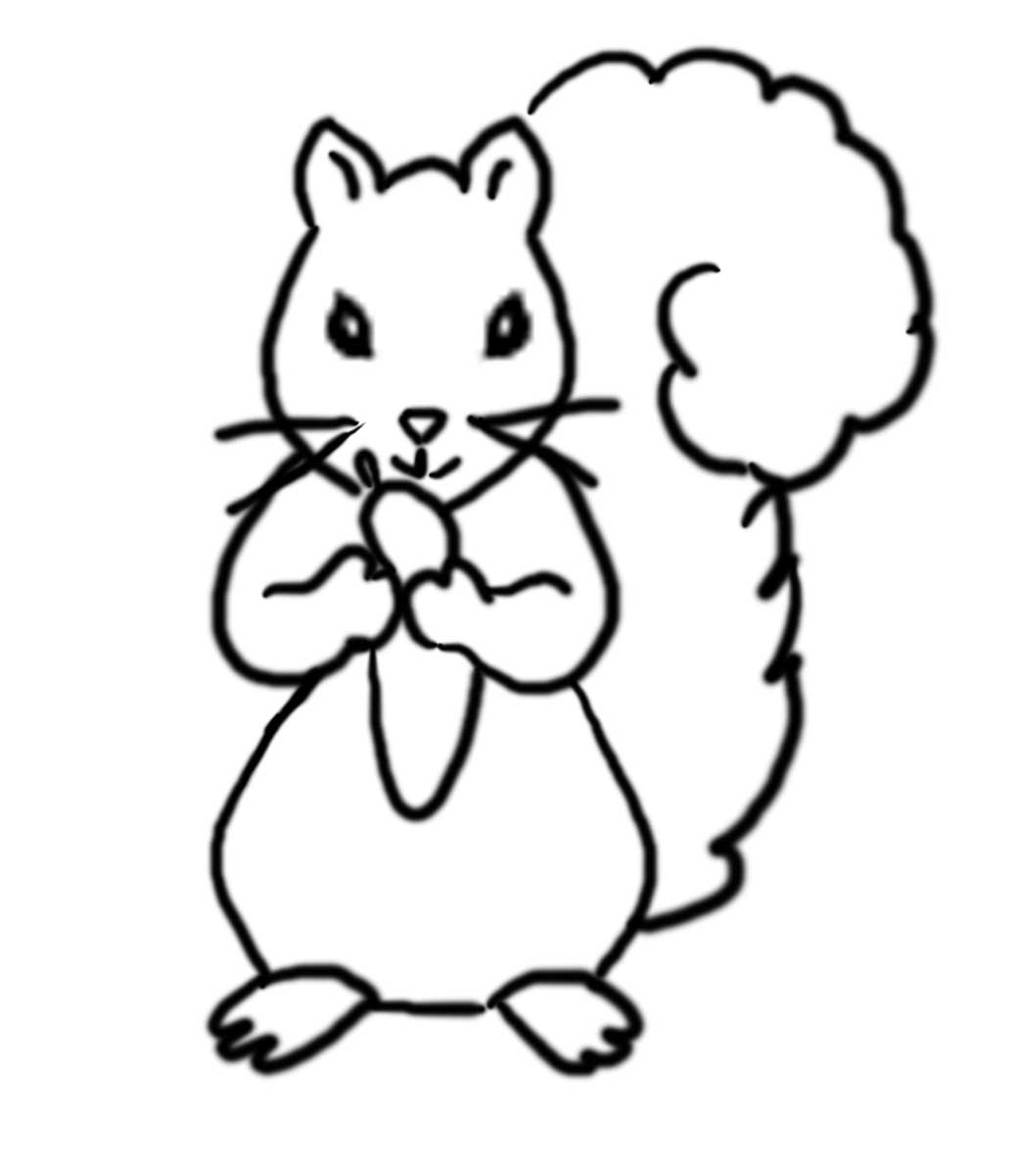 Free printable squirrel coloring pages for kids