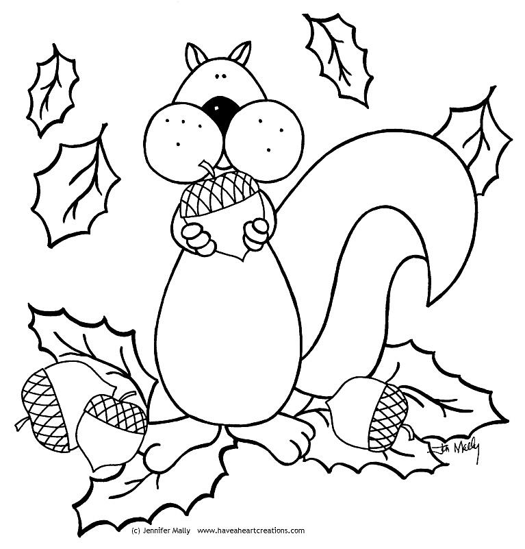 Jen mallys squirrel coloring sheet