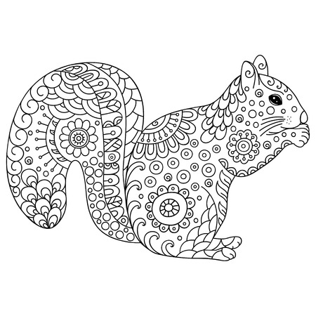 Squirrel coloring pages stock illustrations cliparts and royalty free squirrel coloring pages vectors