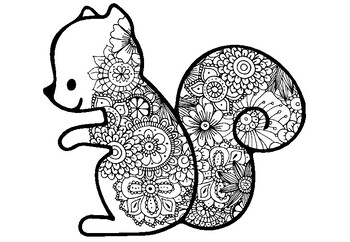 Summer art activity squirrel coloring pages last week of school activity