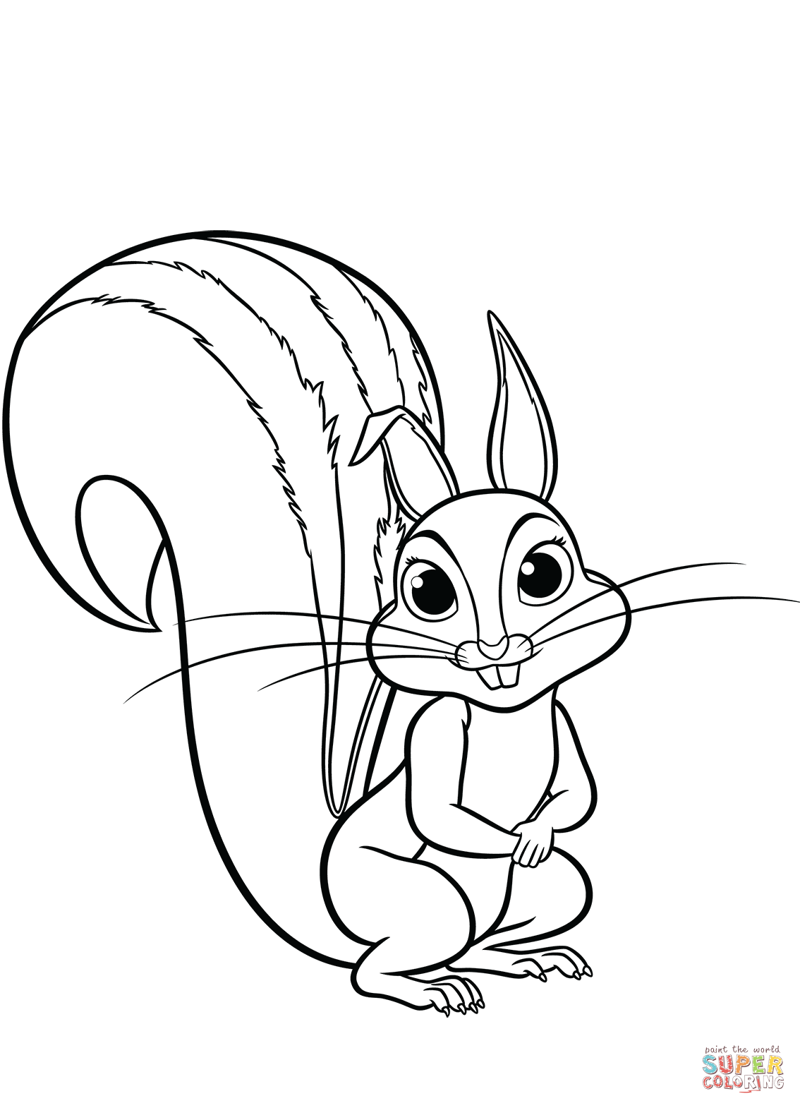 Whatnaught the squirrel from sofia the first coloring page free printable coloring pages