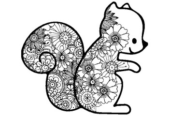 Summer art activity squirrel coloring pages last week of school activity