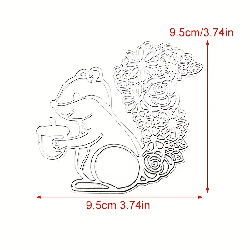 Forest bear squirrel metal cutting dies stencil for greeting