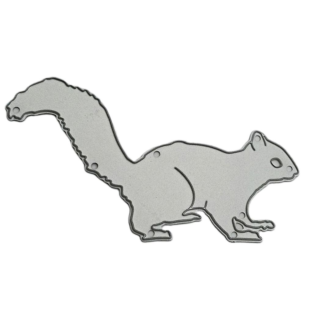 Squirrel metal cutting di stencils diy scrapbooking album paper card template