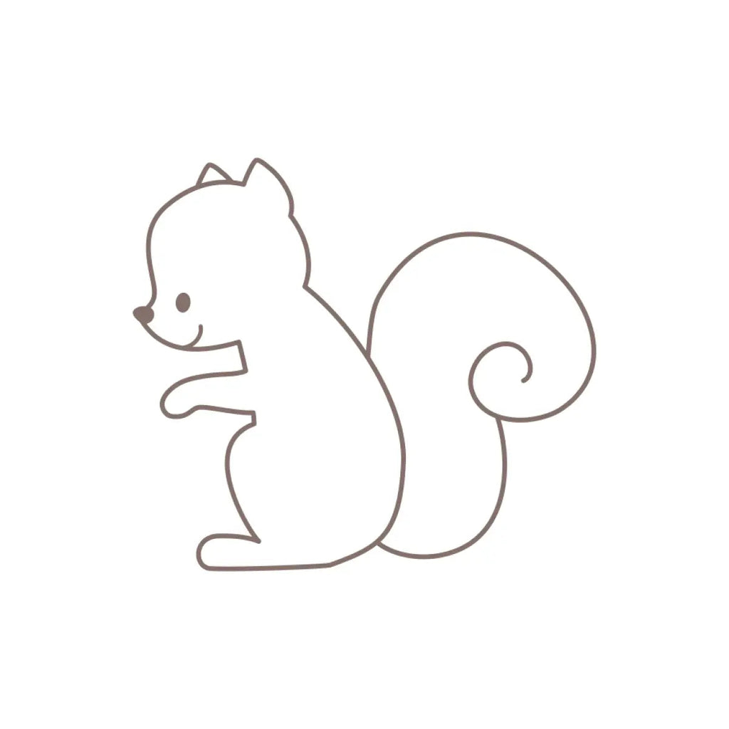 Woodland squirrel outline adorable wall decals for childrens areas â the simple stencil