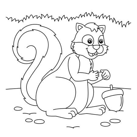 Squirrel coloring pages stock illustrations cliparts and royalty free squirrel coloring pages vectors