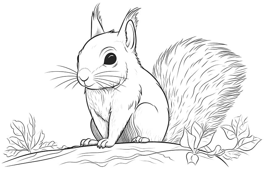 Squirrel coloring pages