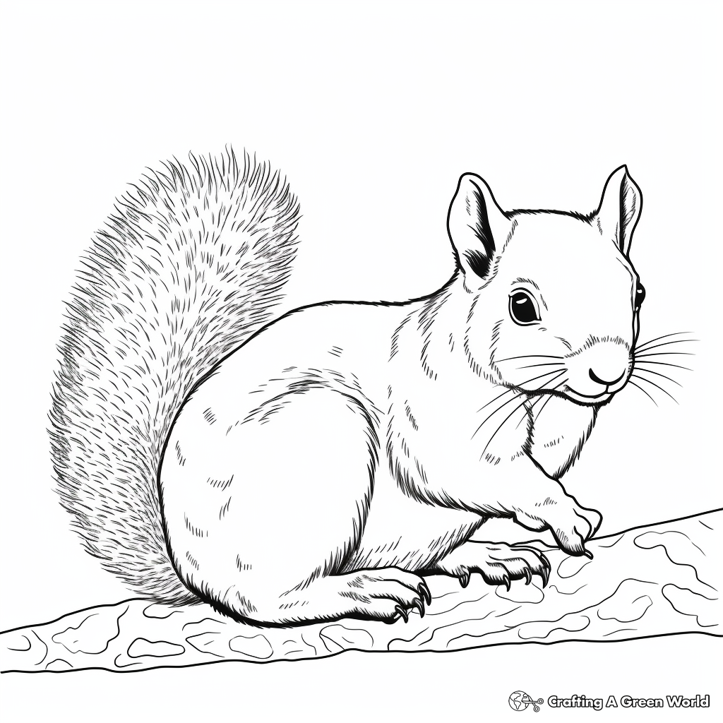 Squirrel coloring pages