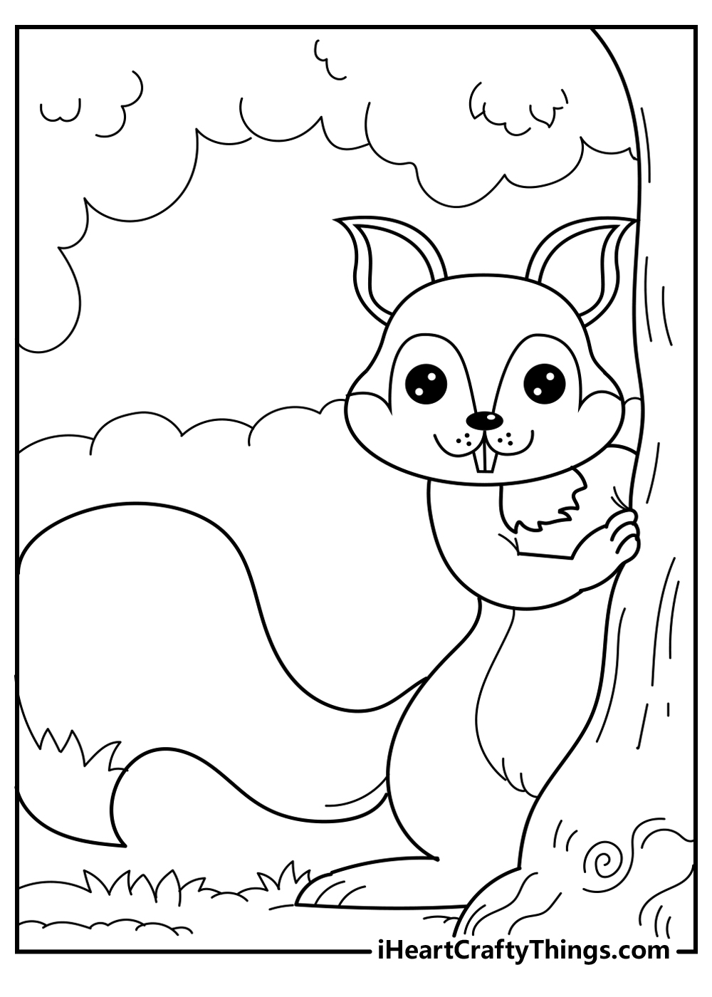 Squirrels coloring pages free printables