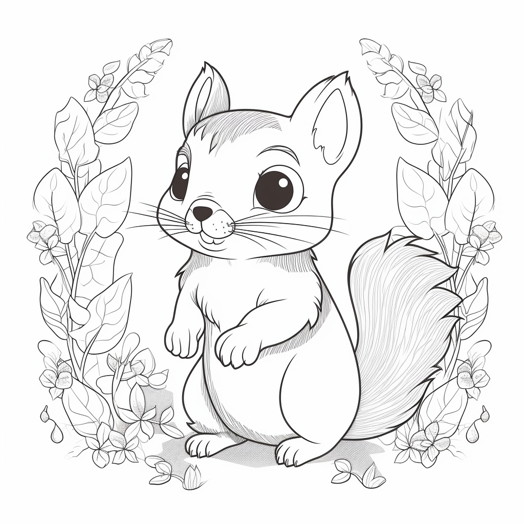 Squirrel by coloringcorner on