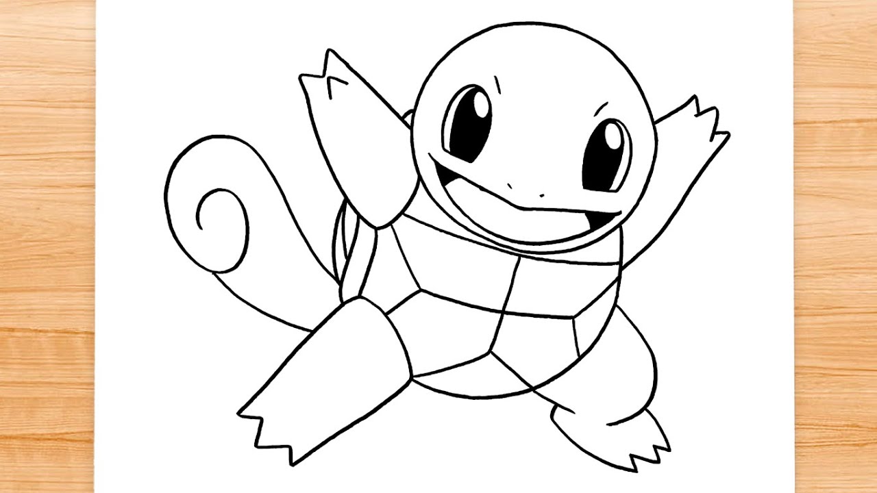 How to draw squirtle from pokemon