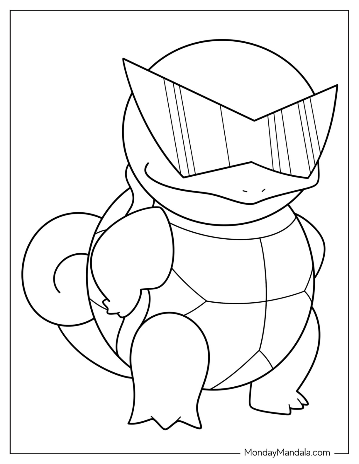 Squirtle coloring pages free pdf printables