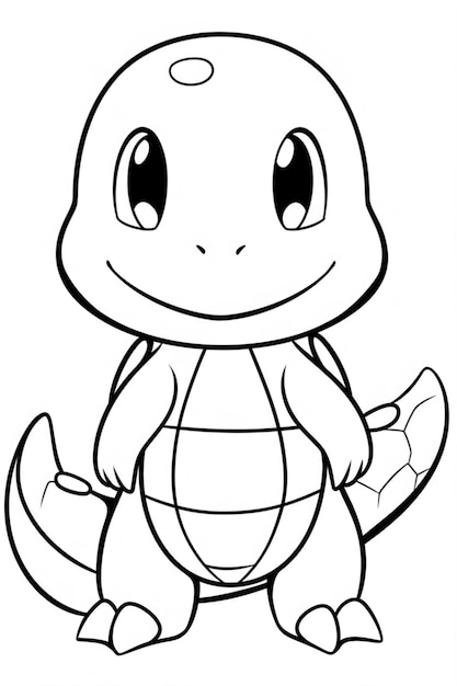 Premium ai image a cartoon pokemon coloring pages generative ai