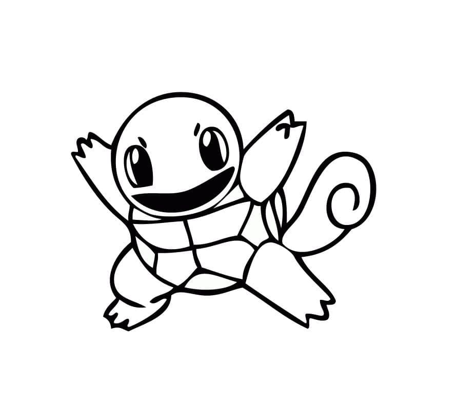 Cool squirtle coloring page