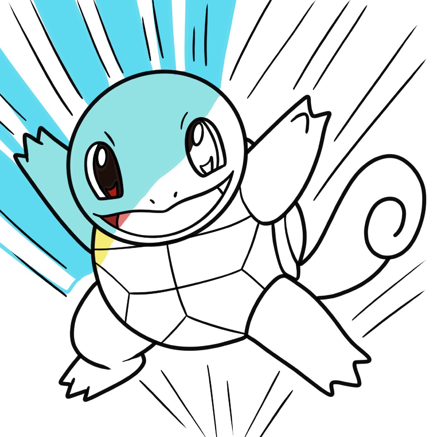 Squirtle coloring page