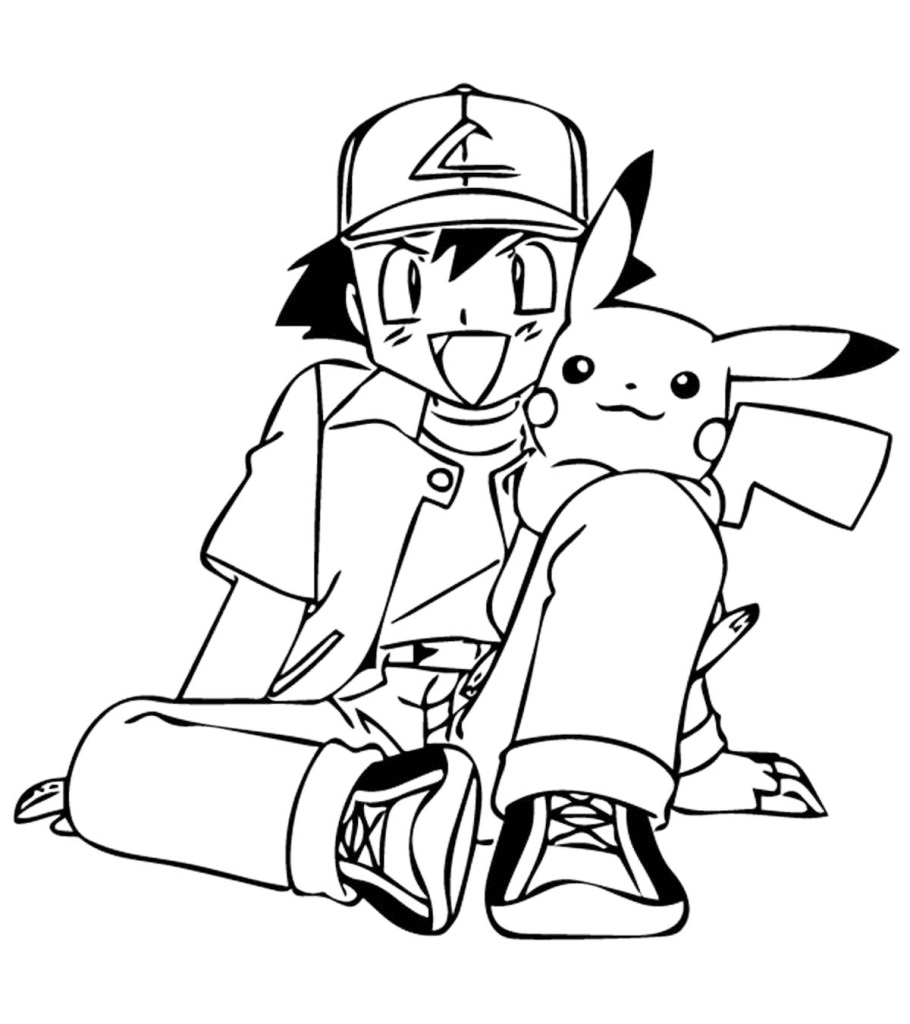 Ash ketchum coloring pages