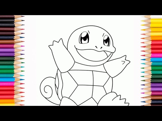 Squirtle coloring pages pokemon squirtle painting