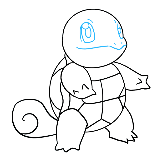 How to draw squirtle pokãmon