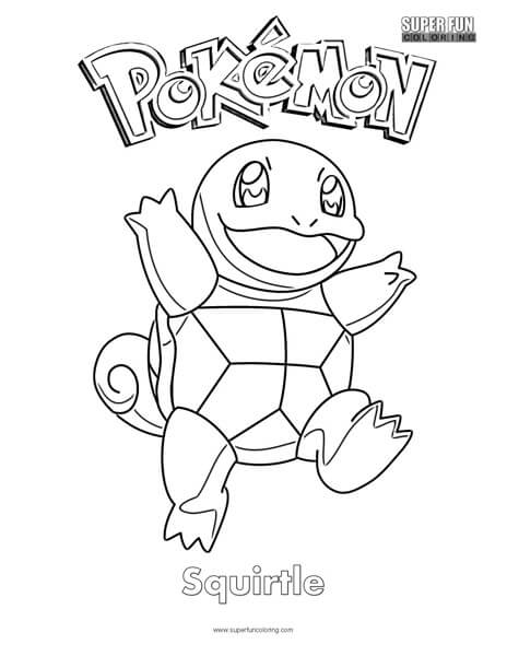 Pokãmon squirtle coloring page