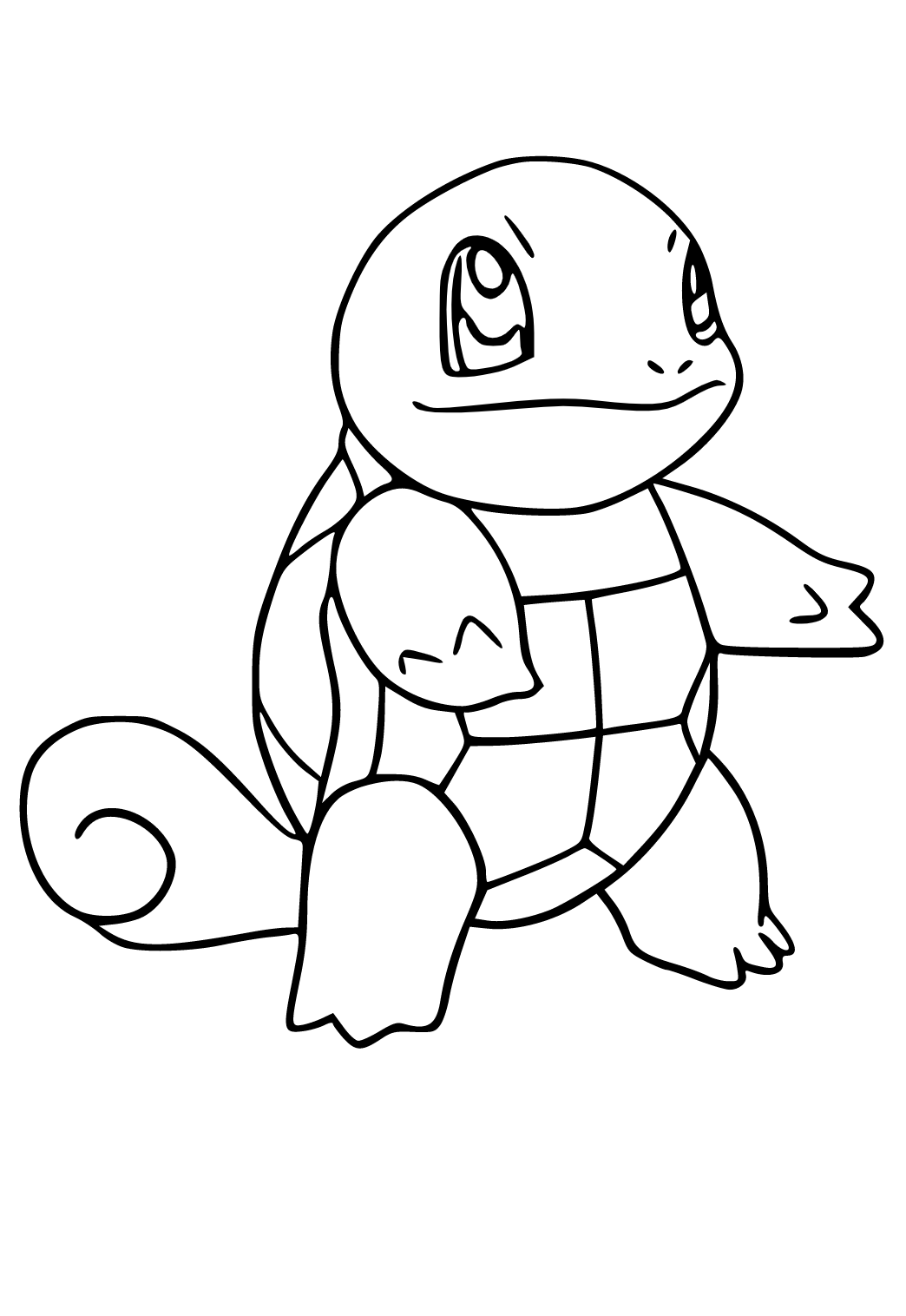 Free printable squirtle protection coloring page for adults and kids