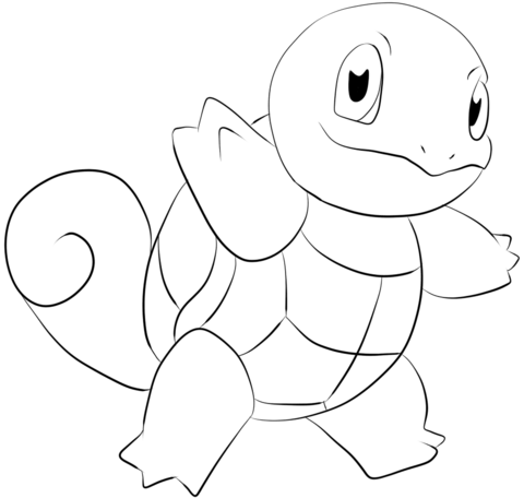 Squirtle coloring page free printable coloring pages