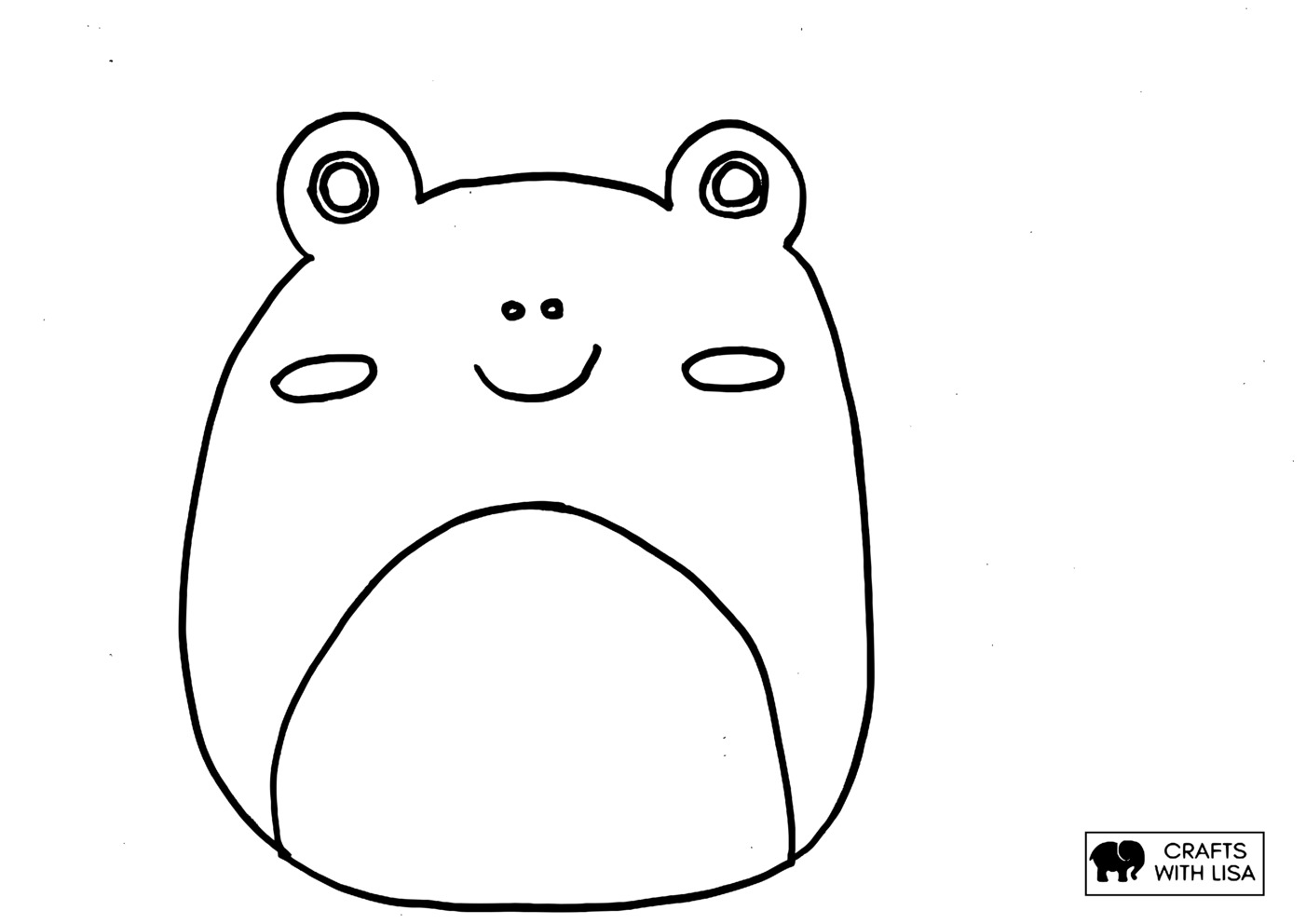 Squishmallows frog coloring page