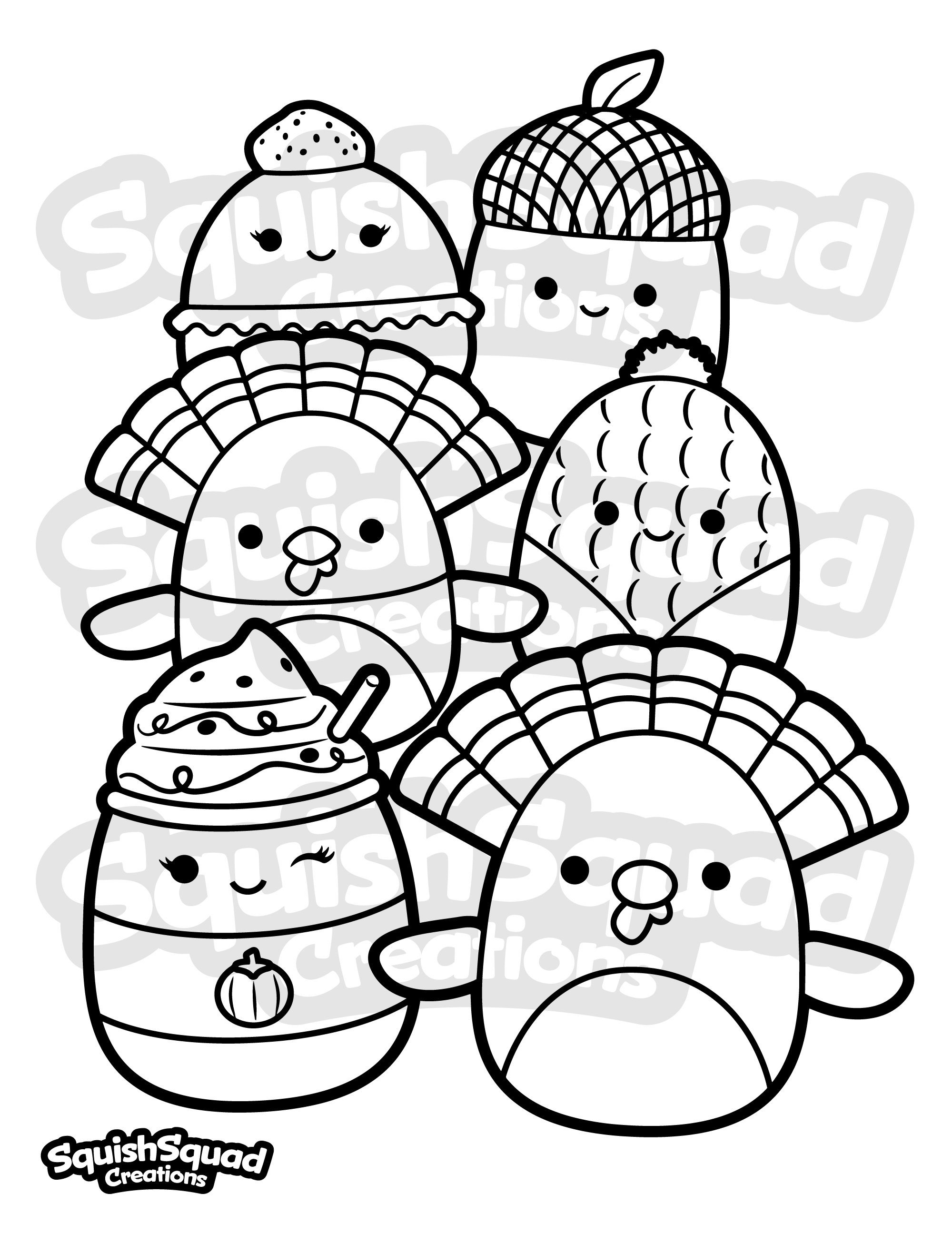 Squishmallow fall squad coloring page printable squishmallow coloring page squishmallow downloadable coloring sheet coloring page