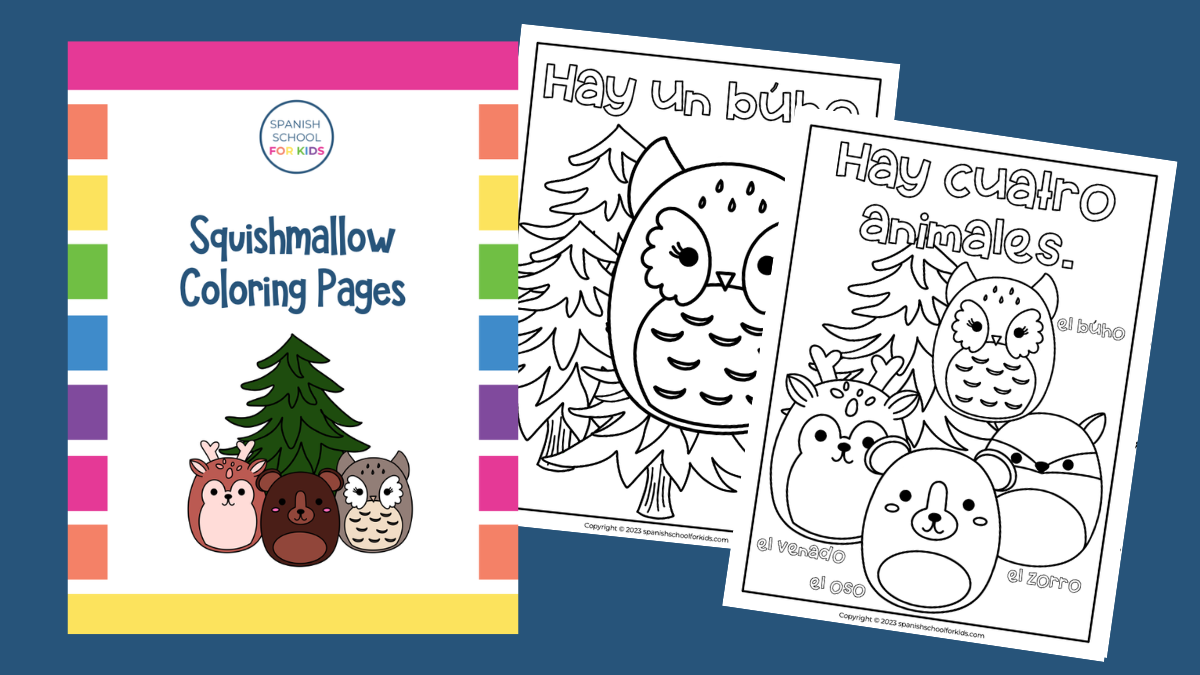 Use these free coloring sheets in spanish to help your kids learn fun vocabulary