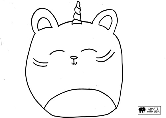 Squishmallows unicorn coloring page