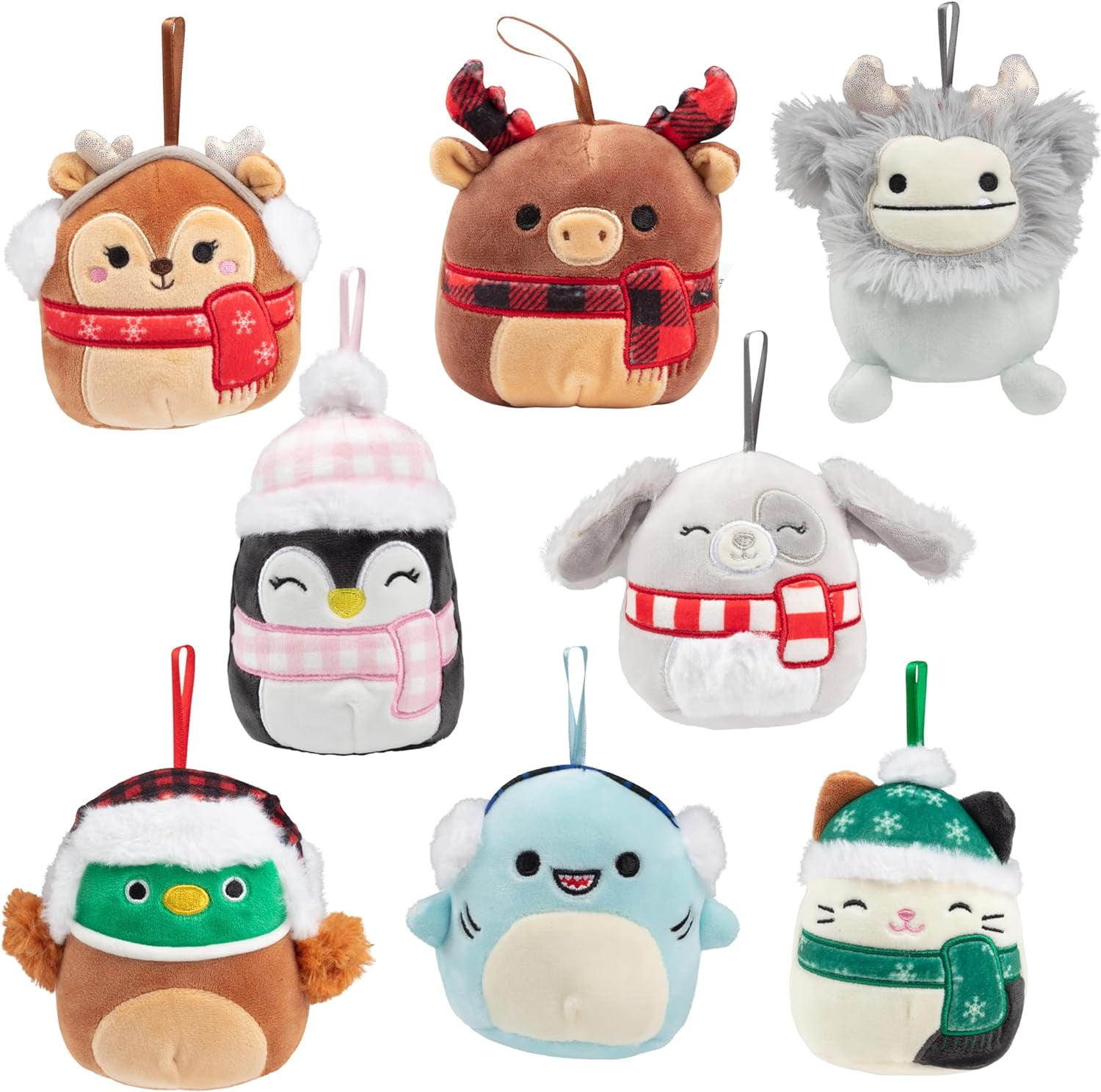 Squishmallows mini plush christmas tree ornaments