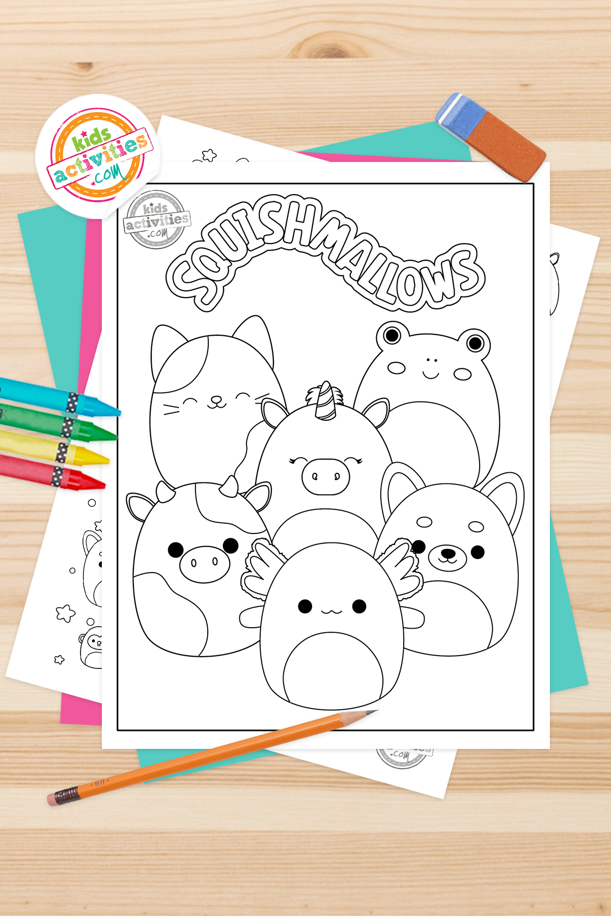 Cutest ever squishmallow coloring pages kids activities blog