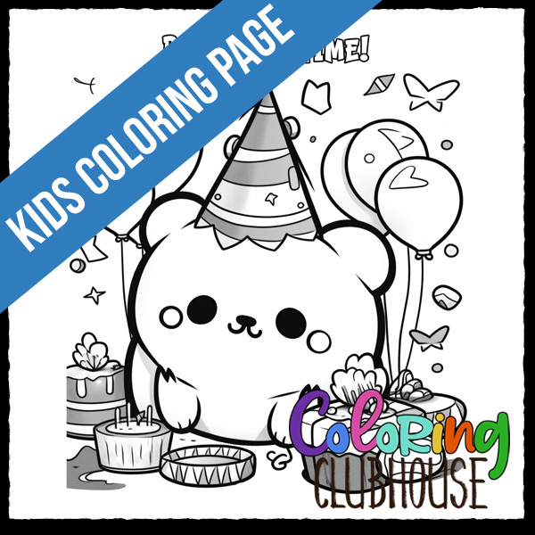 Squishmallow coloring page birthday time coloring clubhouse