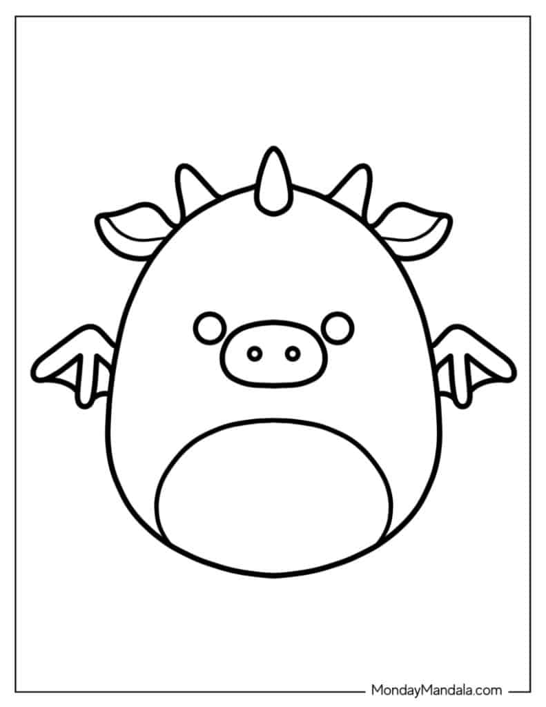 Squishmallow coloring pages free pdf printables