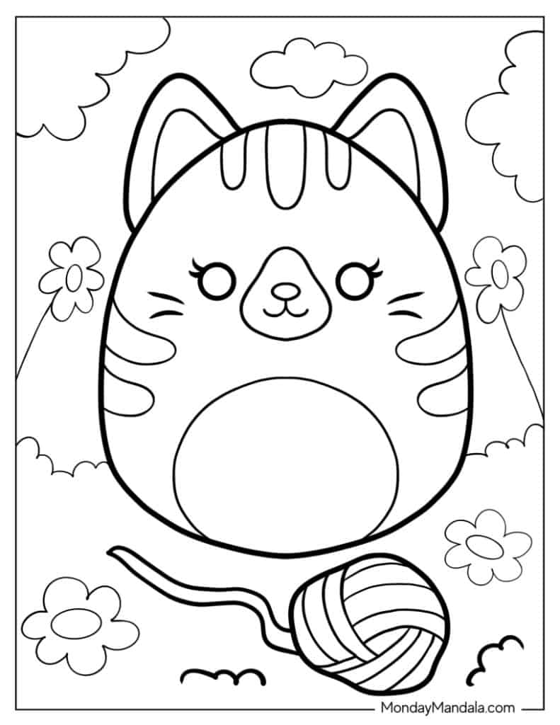 Squishmallow coloring pages free pdf printables