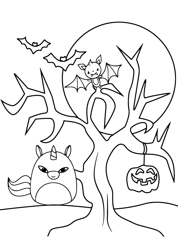 Halloween squishmallow coloring pages printable for free download