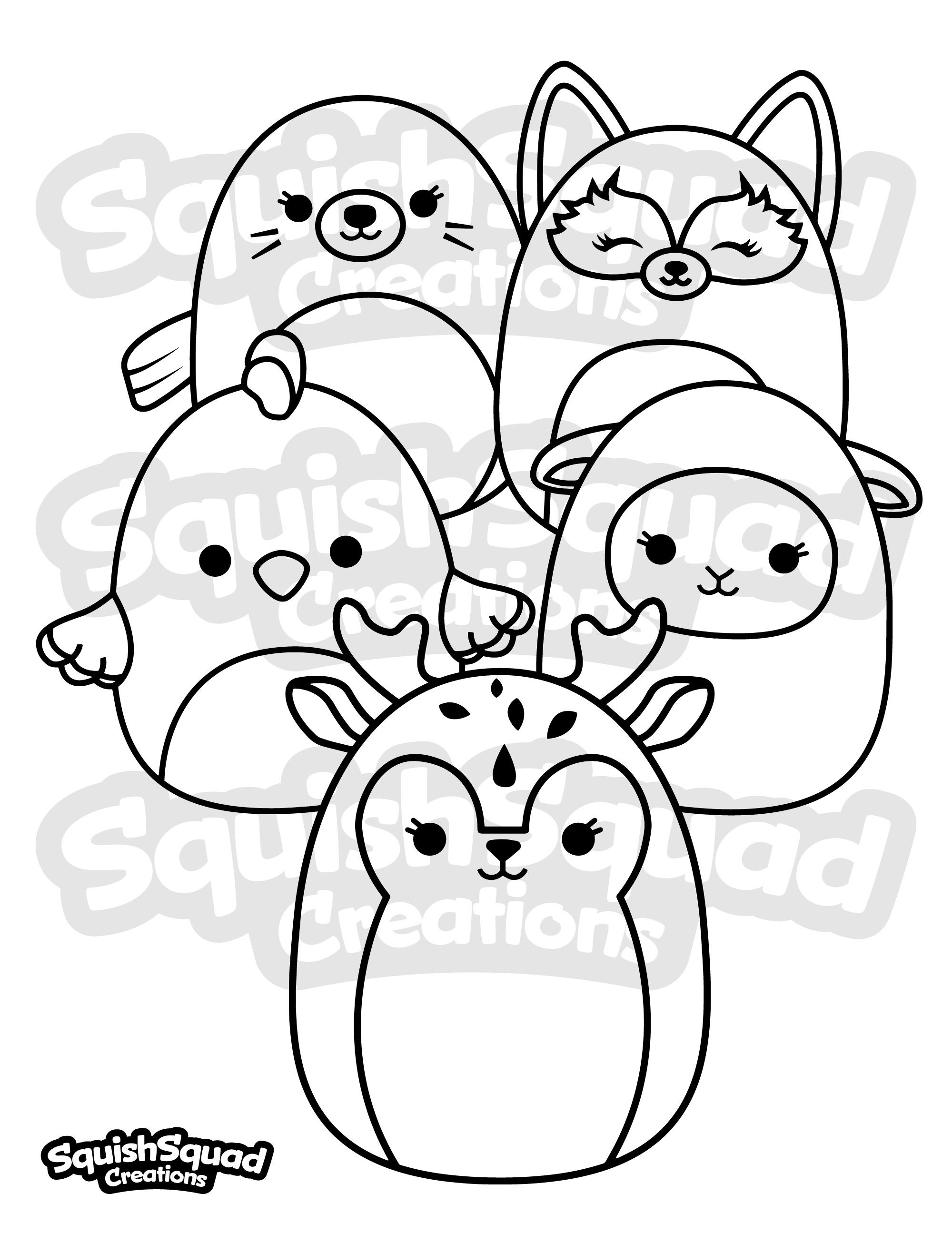 Squishmallow coloring page printable squishmallow coloring page squishmallow downloadable coloring sheet coloring page for kids