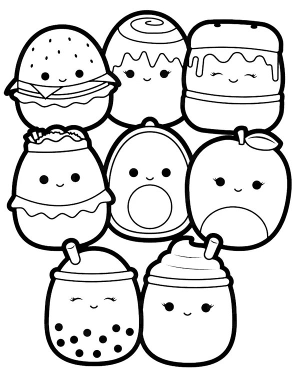 Ðï squishmallows collection of food