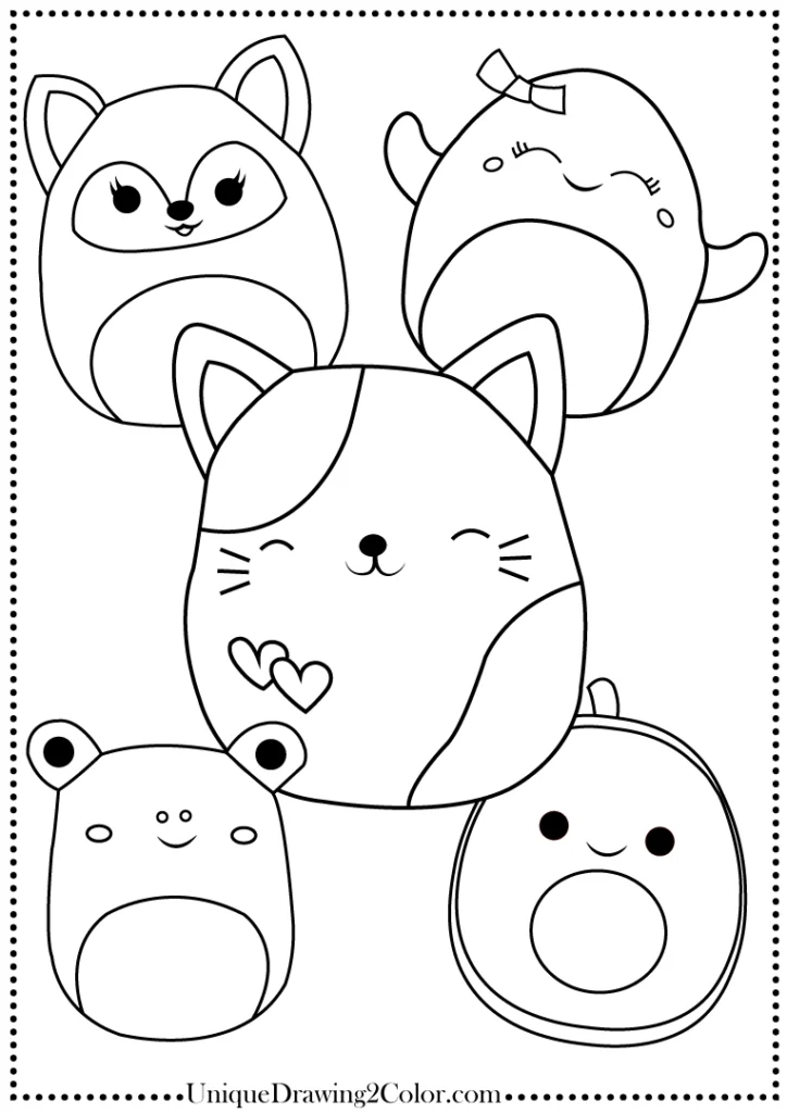 Squishmallow coloring pages free printable